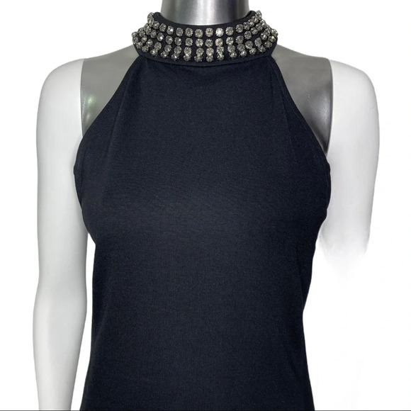 🛍️3/$40 Sanctuary Little Black Dress Rhinestone Collar Size Medium - Picture 3 of 6